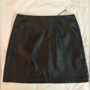 LBLC the Label Faux Leather Black Mini Skirt